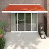 vidaXL Auvent rétractable orange et marron 3,5x2,5m tissu et aluminium