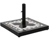 vidaXL Base de parasol noir et blanc carré 12 kg