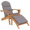 vidaXL Chaise de jardin Adirondack et repose-pieds bois massif acacia