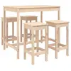 vidaXL Ensemble de bar de jardin 5 pcs bois de pin massif