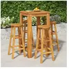 vidaXL Ensemble de bar de jardin 5 pcs bois d'acacia solide