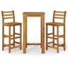 vidaXL Ensemble de bar de jardin 3 pcs bois d'acacia solide
