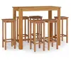 vidaXL Ensemble de bar de jardin 7 pcs bois d'acacia solide