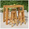vidaXL Ensemble de bar de jardin 5 pcs bois d'acacia solide