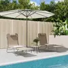 vidaXL Vidaxl Chaises Longues Pliables Lot De 2 Taupe Textilène Et Acier