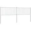 vidaXL Tête de lit métal blanc 200 cm