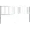 vidaXL Tête de lit métal blanc 180 cm