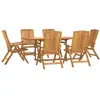 vidaXL Ensemble à manger de jardin 7 pcs Bois de teck solide