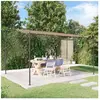 vidaXL Auvent taupe 4x3 m 180 g/m² tissu et acier