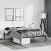 vidaXL Cadre de lit métal noir 135x190 cm