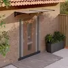 vidaXL Auvent de porte Noir 199x90 cm Polycarbonate