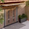 vidaXL Auvent de porte Noir 358,5x90 cm Polycarbonate