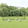 vidaXL Filet de rebond de football noir 366x90x183 cm PEHD