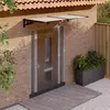 vidaXL Auvent de porte Noir et transparent 199x90 cm Polycarbonate