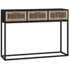 vidaXL Table console noir 105x30x75 cm bois d'ingénierie et fer