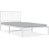 vidaXL Cadre de lit métal avec tête de lit blanc 100x200 cm