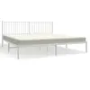 vidaXL Cadre de lit métal avec tête de lit blanc 193x203 cm