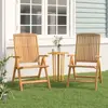 vidaXL Chaises de jardin inclinables 2 pcs bois massif de teck