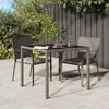 vidaXL Vidaxl Table De Jardin Grise 90x90x75 Cm Poly Rattan