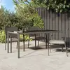 vidaXL Vidaxl Table À Manger De Jardin Grise 190x90x75 Cm Poly Rattan