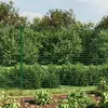 vidaXL Clôture en treillis métallique avec bride vert 2,2x25 m