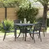 vidaXL Chaises de jardin 4 pcs empilables en acier anthracite