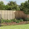 vidaXL Clôture à mailles losangées avec ancrage anthracite 1x25 m