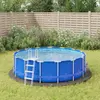 vidaXL Bâche de piscine gris clair Ø366 cm géotextile polyester