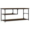 vidaXL Meuble TV chêne marron 103x38x46,5cm bois d'ingénierie et acier