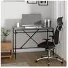 vidaXL Bureau sonoma gris 100x50x75 cm bois d'ingénierie et fer