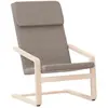 vidaXL Chaise de relaxation Taupe Tissu