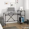vidaXL Bureau et étagères sonoma gris 135x50x90 cm bois ingénierie/fer