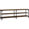 vidaXL Meuble TV chêne fumé 160x30x50 cm bois d'ingénierie
