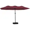 vidaXL Parasol à double tête rouge bordeaux 449x245 cm