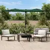 vidaXL Parasol à double tête vert 316x240 cm