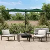 vidaXL Vidaxl Parasol De Jardin À Double Tête Avec Led Vert 316x240 Cm