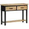 vidaXL Table console 110x30x75 cm bois de manguier massif brut