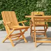 vidaXL Chaises de jardin pliantes 2 pcs 61x67x90 cm bois massif teck