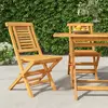 vidaXL Chaises de jardin pliantes 2 pcs 47x63x90 cm bois massif teck