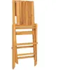 vidaXL Chaises de jardin pliantes 4 pcs 47x62x90 cm bois massif teck