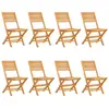 vidaXL Chaises de jardin pliantes 8 pcs 47x62x90 cm bois massif teck