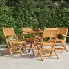 vidaXL Chaises de jardin pliantes 4 pcs 55x62x90 cm bois massif teck