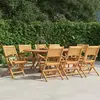 vidaXL Chaises de jardin pliantes 8 pcs 55x62x90 cm bois massif teck