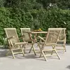 vidaXL Chaises de jardin pliantes 4 pcs gris 56x61x89 cm bois de teck