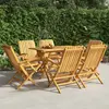 vidaXL Chaises de jardin pliantes 6 pcs 61x67x90 cm bois massif teck