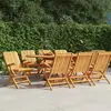 vidaXL Chaises de jardin pliantes 8 pcs 61x67x90 cm bois massif teck
