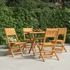 vidaXL Chaises de jardin pliantes 4 pcs 47x61x90 cm bois massif teck