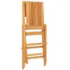 vidaXL Chaises de jardin pliantes 6 pcs 47x61x90 cm bois massif teck