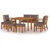 vidaXL Ensemble à manger de jardin coussins 9 pcs Bois acacia