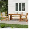 vidaXL Ensemble à manger de jardin 4 pcs coussins Bois acacia